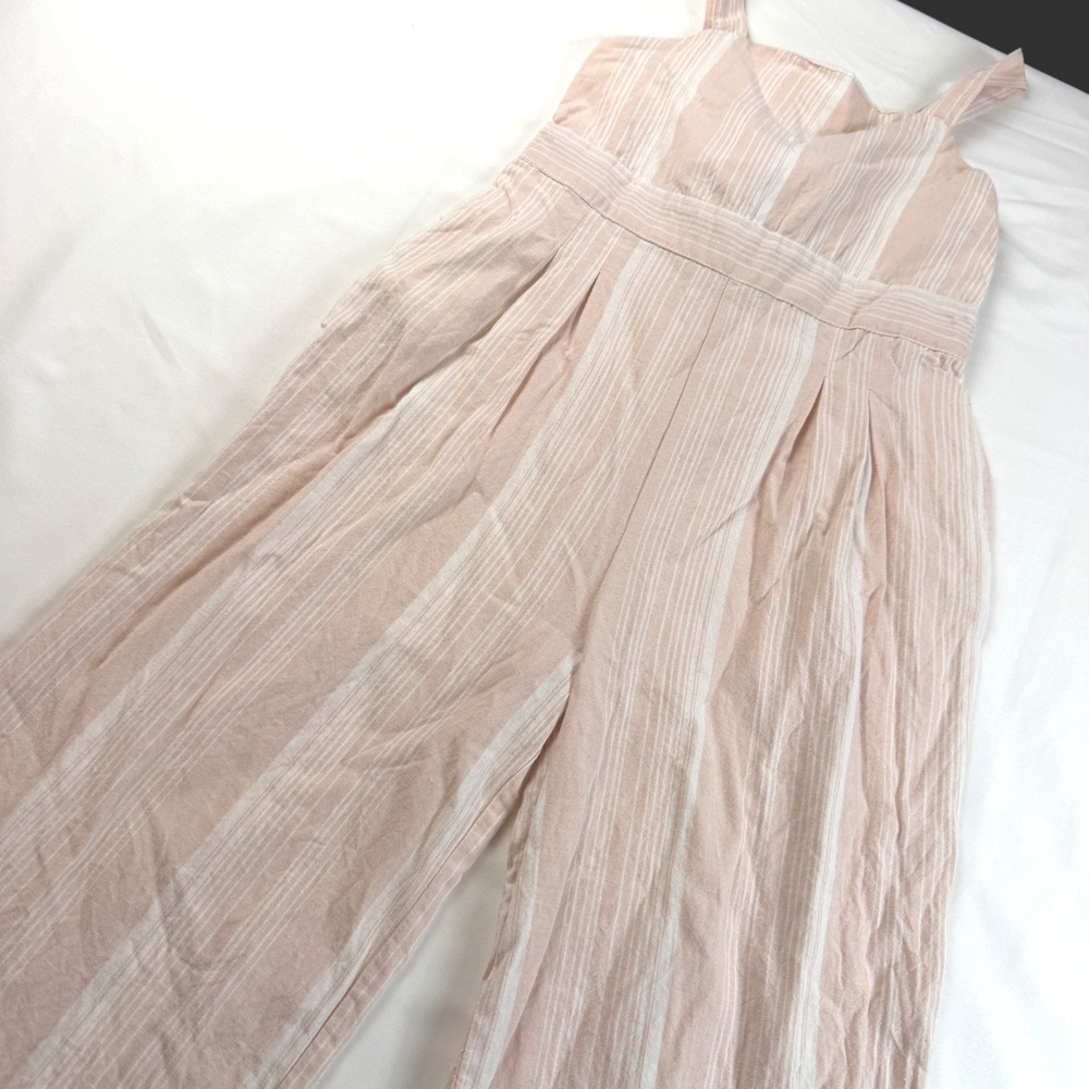 Tommy Bahama Jumpsuit Girls 5T‎ Peach Striped Sleeveless Bow Wide Leg Kids
